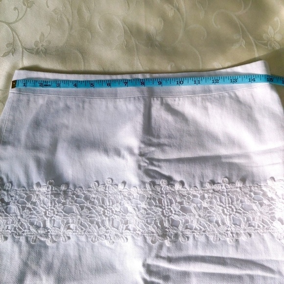 J. Crew White Skirt With Lace Size 4 - Picture 7 of 12